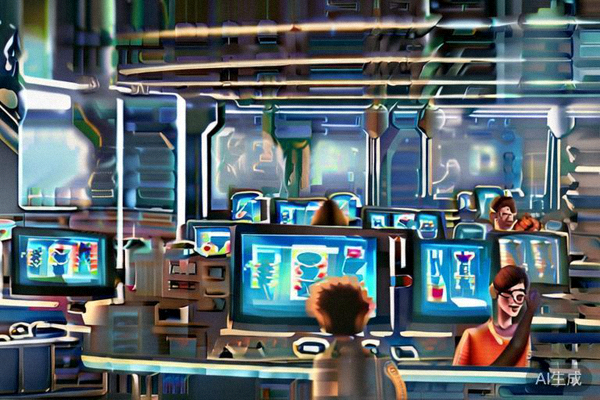 Kegiatan pelatihan keterampilan digital untuk remaja di ruang komputer yang modern