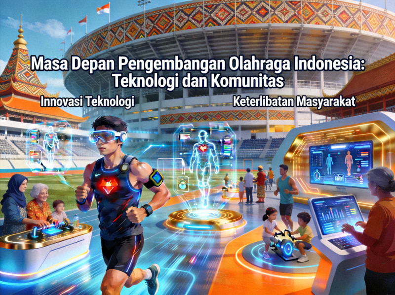 Visualisasi konsep masa depan pengembangan olahraga Indonesia dengan teknologi dan komunitas