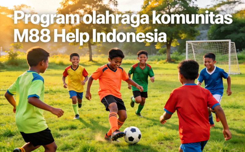 Program olahraga komunitas M88 Help Indonesia - Anak-anak bermain sepak bola di lapangan